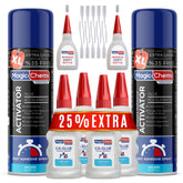 CA Glue with Activator (4 x 3.5 oz + 2 x 16.9 fl oz) - Magicchems