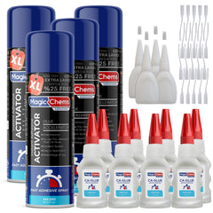 CA Glue with Activator (8 x 3.5 oz + 4 x 16.9 fl oz) - Magicchems