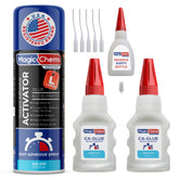 CA Glue with Activator (2 x 1.7 oz + 13.5 fl oz) - Magicchems