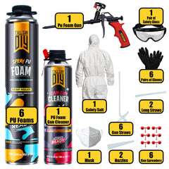 Chemsusa spray Foam Insulation Kit - 6 pack (32.8 oz Each) with Full DIY Kit