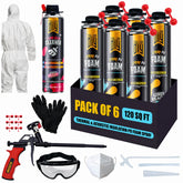 Chemsusa spray Foam Insulation Kit - 6 pack (32.8 oz Each) with Full DIY Kit