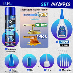 CA Glue Thick Viscosity and Activator