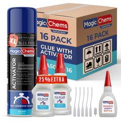 CA Glue with Activator (32 x 3.5 oz + 16 x 16.9 fl oz) - Magicchems