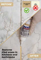 Tile Grout Repair Kit, Beige 8.8 oz/250gr. Fast Drying Grout Filler Tube Repair - Magicchems
