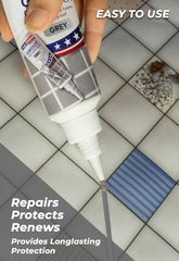 Tile Grout Repair, Grey 8.8 oz/250gr. Fast Drying Grout Repair Kit - Magicchems