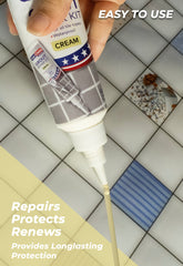 Tile Grout Repair, Cream 8.8 oz/250gr. Fast Drying Grout Repair Kit - Magicchems