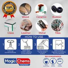 CA Glue with Activator (2 x 3.5 oz + 16.9 fl oz) - Magicchems