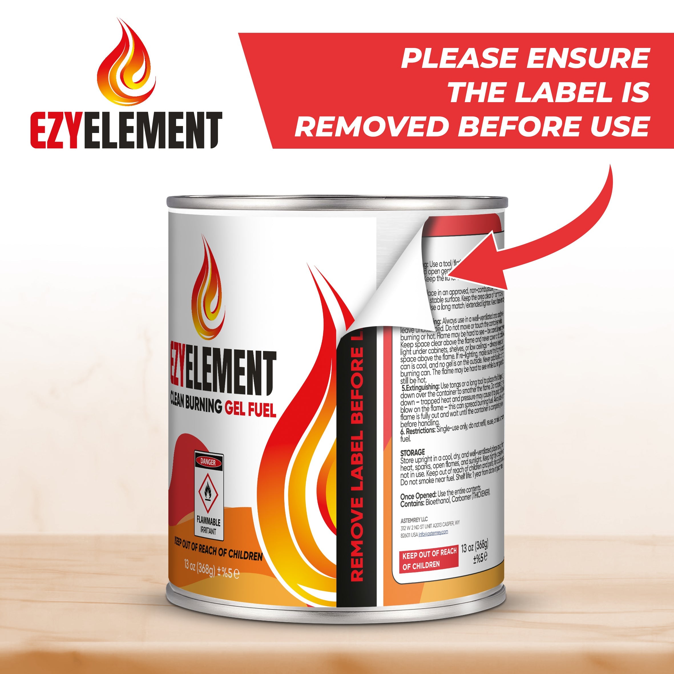 EzyElement Bioethanol Gel Fuel 24 pack