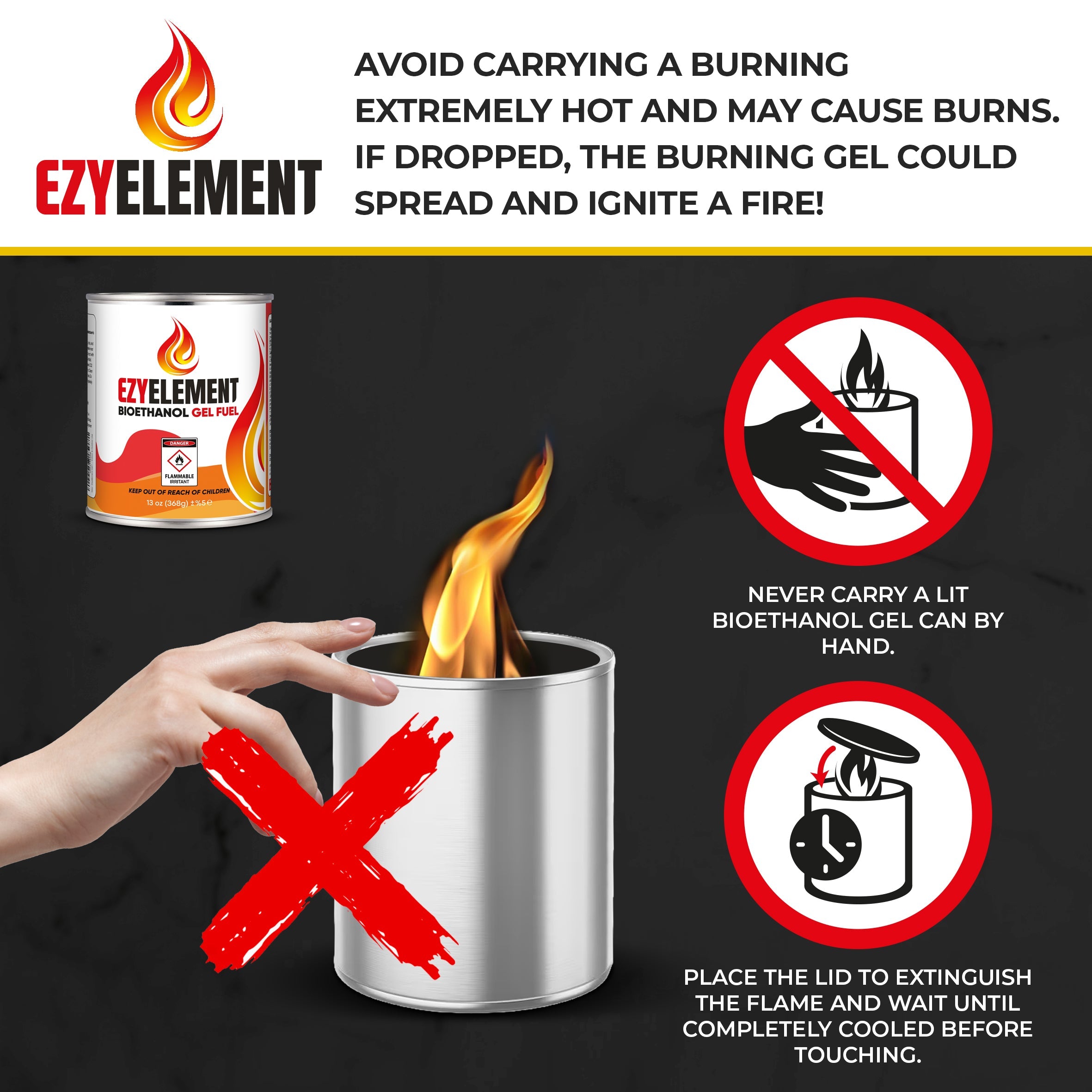 EzyElement Bioethanol Gel Fuel 16 pack