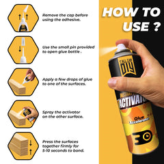 CA Glue with Activator (4 x 1.76 oz. + 2 x 13.5 fl oz.)