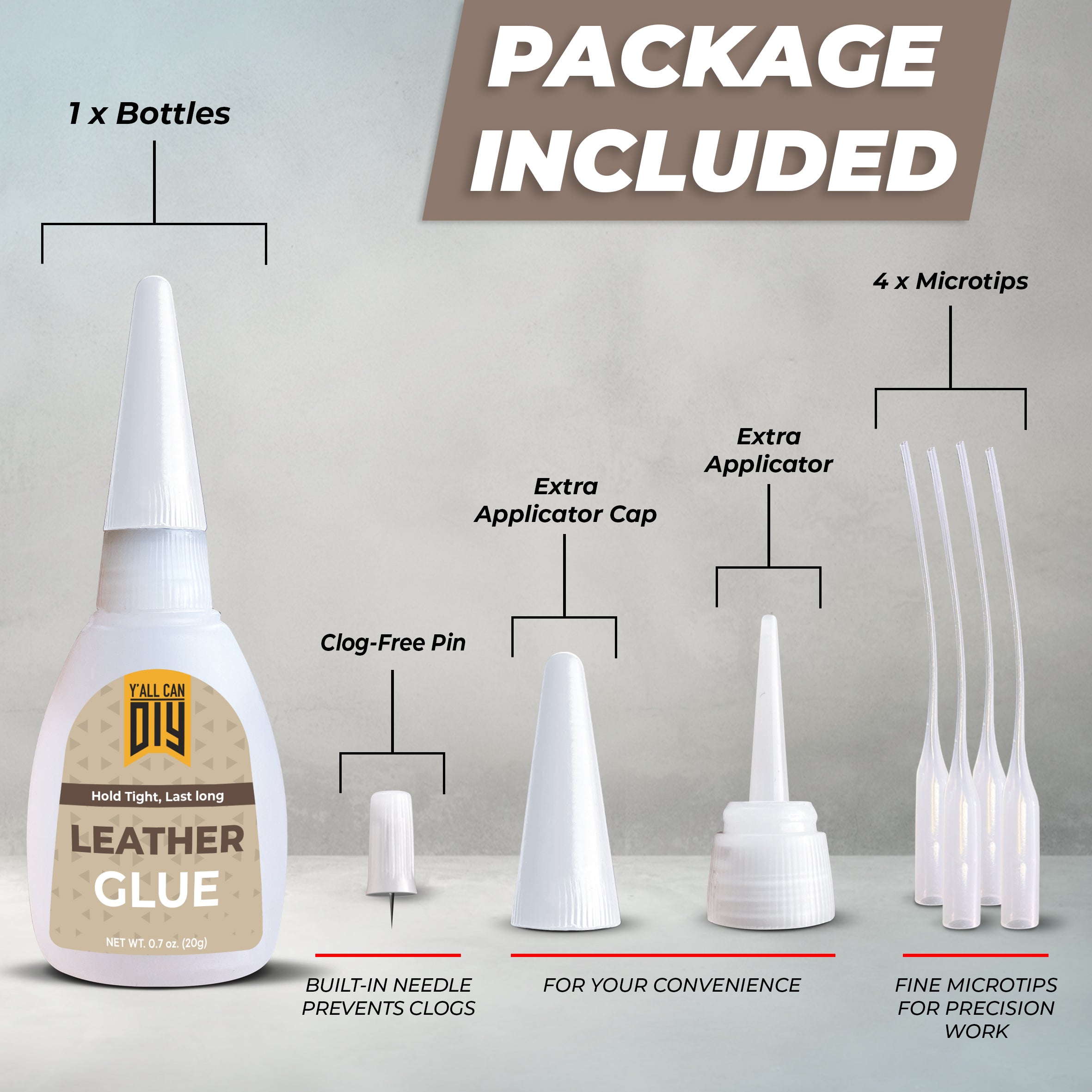 Leather Glue 4 pack